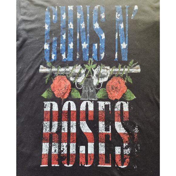 T-SHIRT-GUNS & ROSES-Logo-Rock Band-Vintage Band-Distressed Look-Size Woman MED - Picture 2 of 9